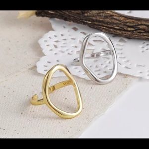 925 Sterling Silver Oval Minimalist Style Ring